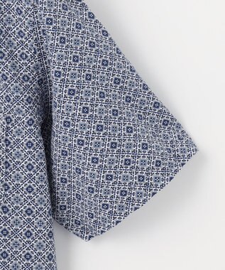 JOSEPH ABBOUD 【サスティナブル】リヨセルリネンプリント シャツ サックスブルー系5