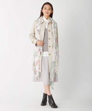 J.PRESS LADIES 【洗える・シワになりにくい】Garudaツイル フレアー スカート ライトグレー系