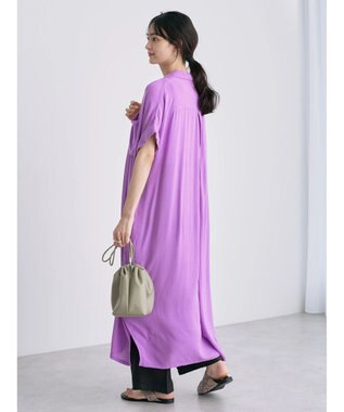 AMERICAN HOLIC 楊柳Ｗポケット開襟ワンピース Pink