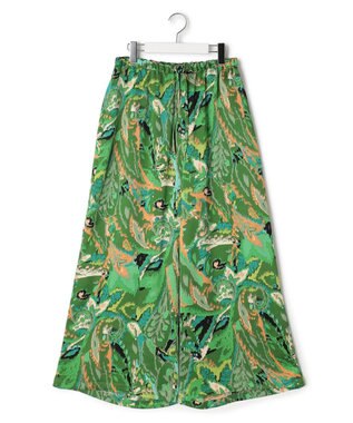J.PRESS YORK STREET 【WOMEN】プリントリラックスワイドパンツ グリーン系5