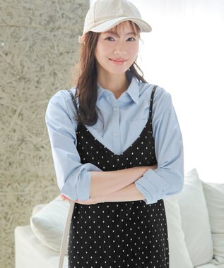 Tiaclasse 【洗える】プリーツキャミワンピース ドット