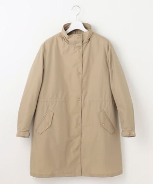 J.PRESS LADIES 【洗える】スパンライクナイロンタッサー フーデット コート キャメル系