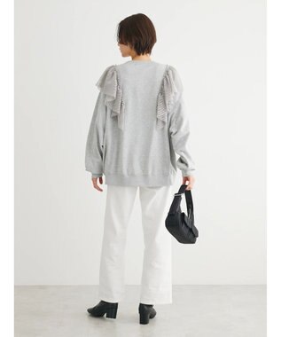 Green Parks ストレートタックデニムパンツ White