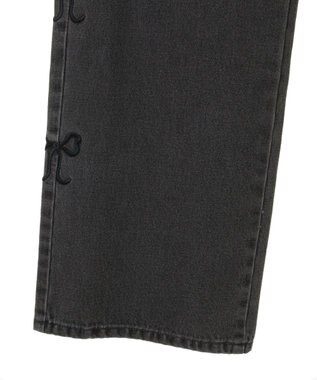 Green Parks ・ＤＯＵＢＬＥ　ＦＬＡＧＳ　サイドリボン刺繍デニ Black