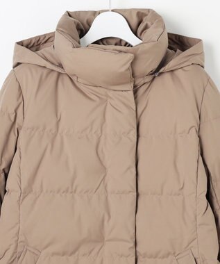 J.PRESS LADIES S 【洗える・2way】タフタダウン ミドル丈 コート モカ系