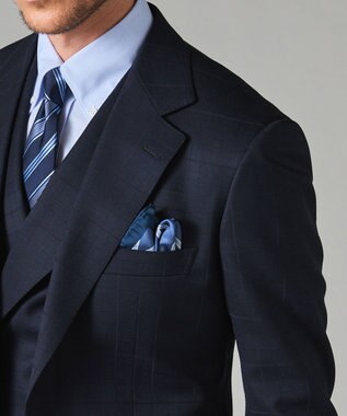 GOTAIRIKU オールシーズン対応【山栄毛織】 RETRO TECH スーツ ネイビー系4