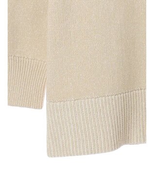 AMERICAN HOLIC クルーネック編み違いニットチュニック Light Beige