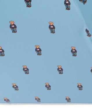 MOONBAT POLO RALPH LAUREN 晴雨兼用 長傘 ポロベアプリント 裏カラー 日傘 一級遮光 遮熱 UV サックスブルー