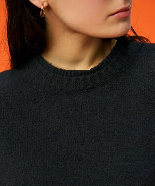 BEIGE， 【洗える】BERTAINA /  配色リンキングクルーネックニット C.Gray×Ecru