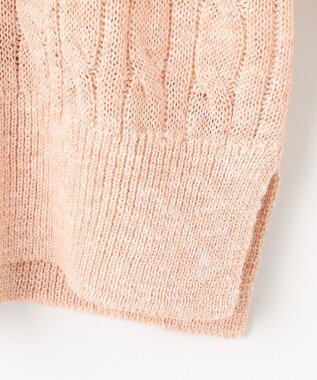 J.PRESS LADIES 【洗える】MIX COLOR SLUB ケーブル ニット ピンク系