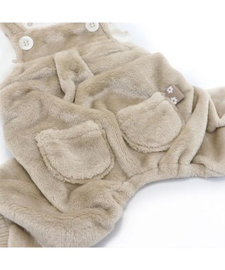 PET PARADISE ペットパラダイス パンツつなぎ 《花 フリル》 小型犬 ベージュ