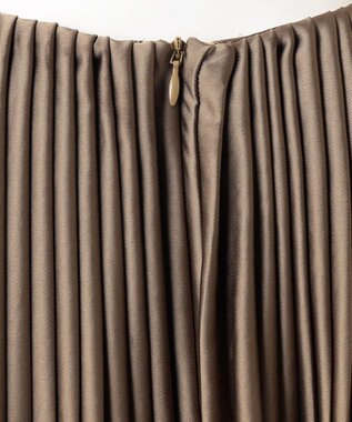 23区 L 【エステータ】ドレープサテン プリーツブラウス カーキ系