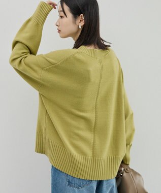 AMERICAN HOLIC バイパチモックネックニットプルオーバー Olive