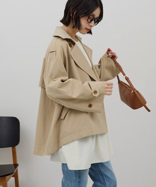 AMERICAN HOLIC 【先行予約】ショートトレンチコート Beige