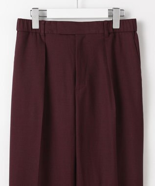 自由区 L 【SHIHOさん着用】TRスラブツイルテーパード パンツ ボルドー