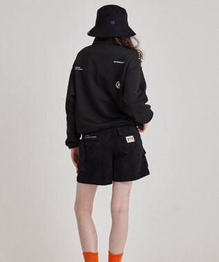 PW CIRCULUS 【WOMEN】ハーフジップ スウェット ブラック系