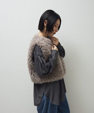 Green Parks ・ＥＬＥＮＣＡＲＥ　ＤＵＥ　シープファーベスト Gray Beige