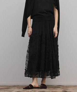 GRACE CONTINENTAL 刺繍チュールスカート