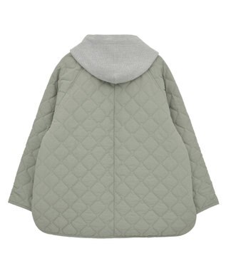 Green Parks ２ＷＡＹニットフードキルティングブルゾン Khaki