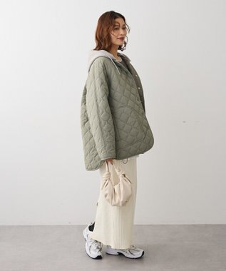 Green Parks ２ＷＡＹニットフードキルティングブルゾン Khaki