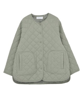Green Parks ２ＷＡＹニットフードキルティングブルゾン Khaki