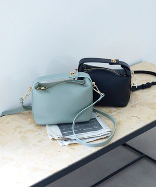 TOPKAPI 【TREASURE TOPKAPI】シュリンクレザー ハンドルオープン ミニ ショルダーバッグ