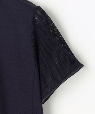 23区GOLF 【辻梨恵プロ着用】メッシュスリーブストレッチポロ ネイビー系