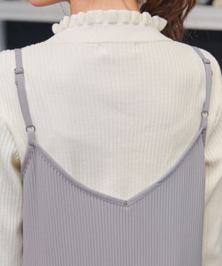 Tiaclasse 【洗える】プリーツキャミワンピース グレージュ