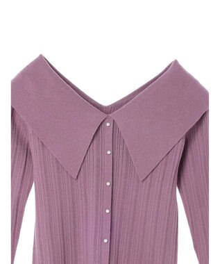 earth music&ecology ２ｗａｙビッグカラーニットプルオーバー Pink