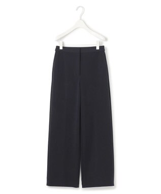 ICB L 【洗える】ミリオーネダンボールニット ワイドストレートパンツ ネイビー系