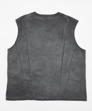 WEGO 【ユニセックス着用ITEM/MLサイズ展開】コールドダイスウィッチングロゴノースリーブ スミクロ