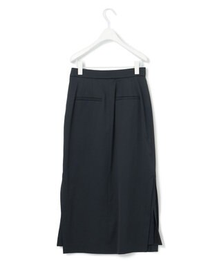 ICB 【洗える】シェルタリングドライサテン タイトスカート ブラック系