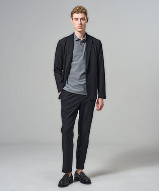 JOSEPH HOMME 【WEB限定】【新素材】エアータックジャージー ドロスト付テーパードパンツ / PEGG CONVERTIBLE ブラック系