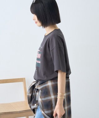 AMERICAN HOLIC 刺繍&フォトプリントTシャツ Charcoal Gray
