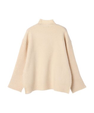 earth music&ecology 袖ボタンニットプルオーバー Ecru