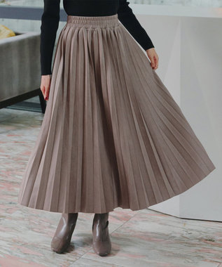 新色追加】スエードポンチプリーツスカート / Tiaclasse