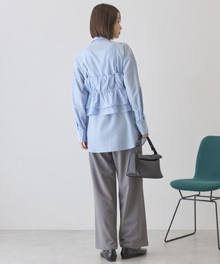 AMERICAN HOLIC 【2点セット・イージーケア】ビスチェ＋シャツ Stripe Sax