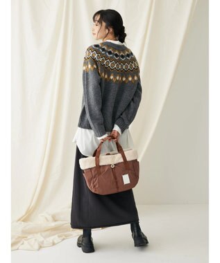 CRAFT STANDARD BOUTIQUE 求心柄ニットプルオーバー Gray