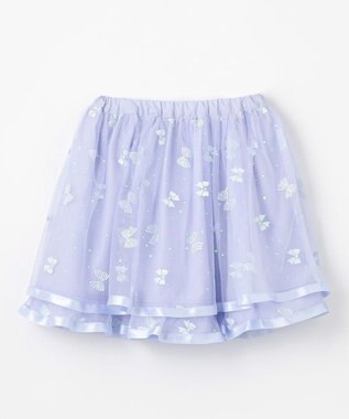 ANY KIDS リボン チュールスカート サックスブルー