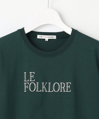 23区 L FOLKLORE ロゴTシャツ ダークグリーン系