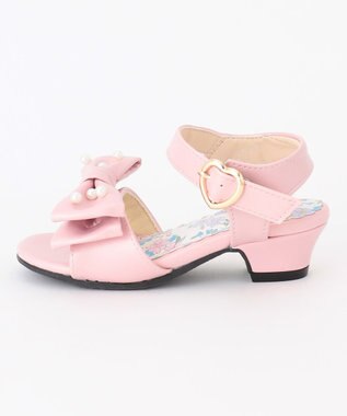 ANY KIDS リボン ヒールサンダル ピンク