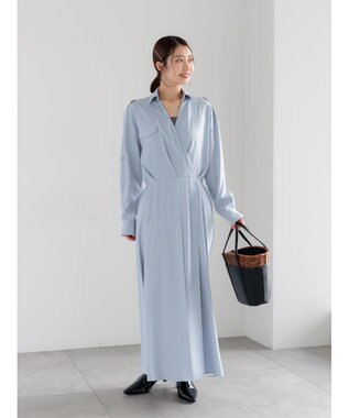 Te chichi トレンチカシュクールワンピース《2026 spring catalog item》 サックスブルー