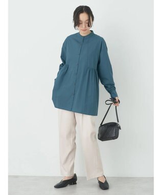 earth music&ecology サイドティアードチュニック Blue Green