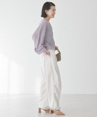 AMERICAN HOLIC ジップアップメッシュニットカーディガン Light Purple