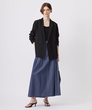 ICB L 【洗える】リヨセルナイロンワッシャー ジャケット ブラック系