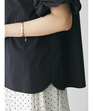 Green Parks AnriettMusee ギャザースリーブブラウス Black