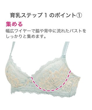BRADELIS New York 【BRADELIS New York】ウェンディステップ１ブラ23S3　ふんわり包んでナチュラルなシルエットを作る補正ブラ ミント