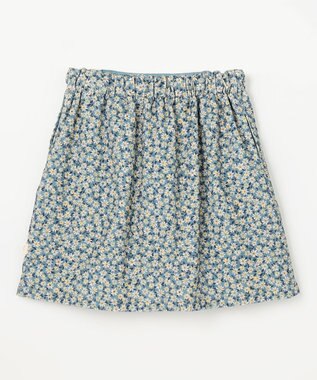 組曲 KIDS 【150-160㎝】モノトーンフラワーコーデュロイ キュロット ブルー系5