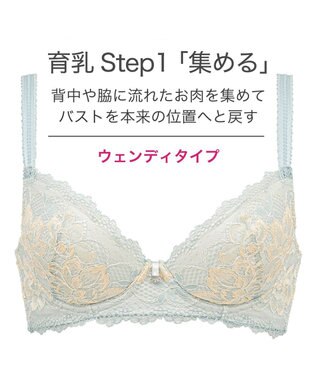 BRADELIS New York 【BRADELIS New York】ウェンディステップ１ブラ23S3　ふんわり包んでナチュラルなシルエットを作る補正ブラ ミント