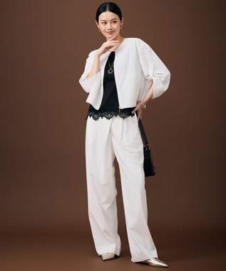 自由区 【SHIHOさん着用・機能性抜群・旬シルエット】ファンクショナルブロード カーブパンツ オフ
